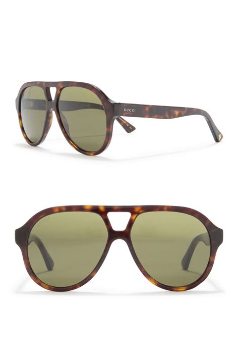 gucci aviator foldable sunglasses|gucci 56mm exaggerated aviator sunglasses.